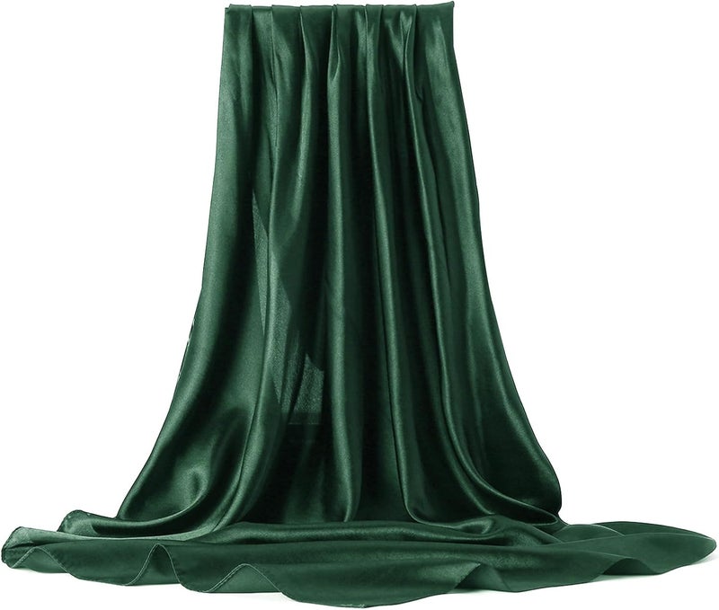 vimate 35" Square Silk Like Head Scarf - Women's Fashion Satin Scarf Bandana for Hair Wrapping at Night. - Image 3